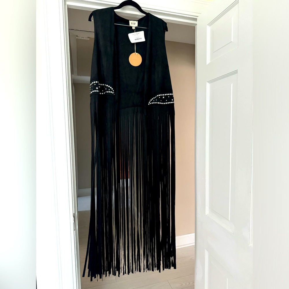 Long fringe vest